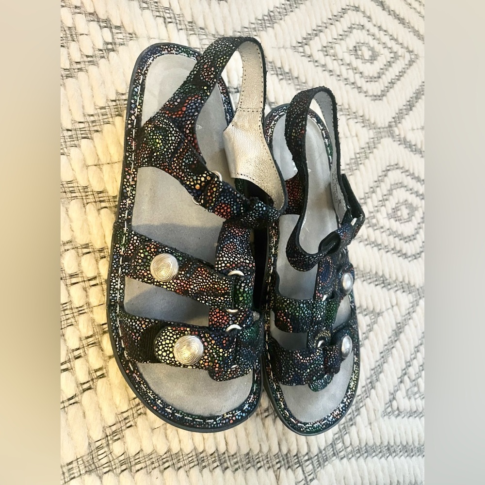 Alegria Kleo Blissful Multicolor Leather Comfort Sandals Women's EU38 Size 7.5-8 - Picture 2 of 9